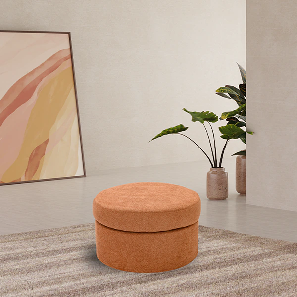 pouf compatto rotondo tessuto stile moderno maiorflex anteprima