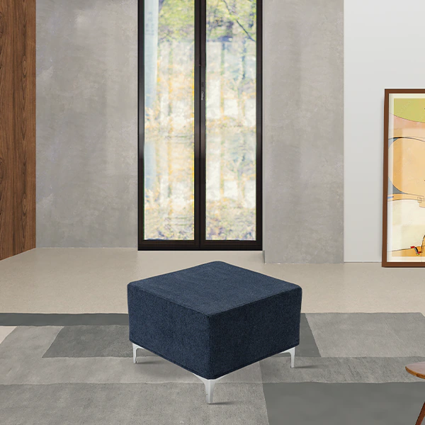 pouf elegante in tessuto moderno design comodo anteprima